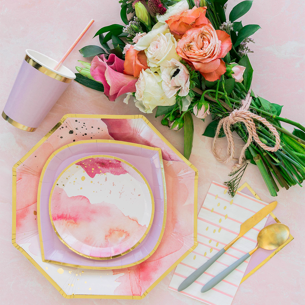 Pretty in Pink Dessert Plates