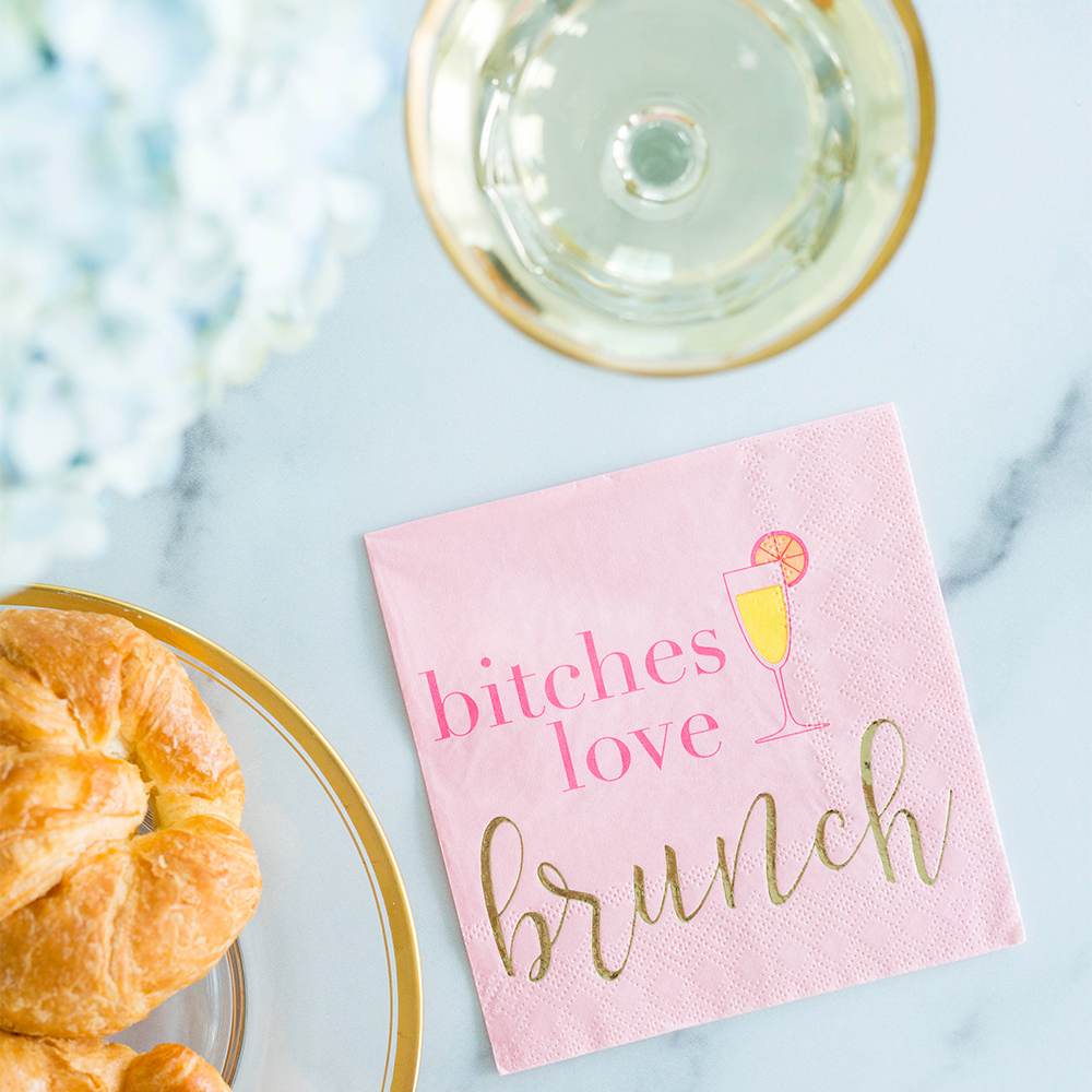 "Bitches Love Brunch" Witty Cocktail Napkins