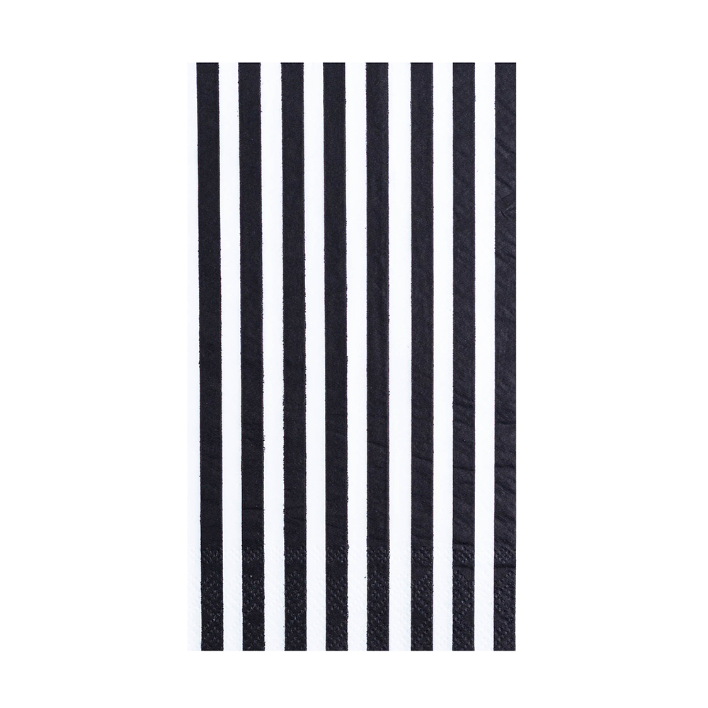 Black & White Striped Dinner Napkins