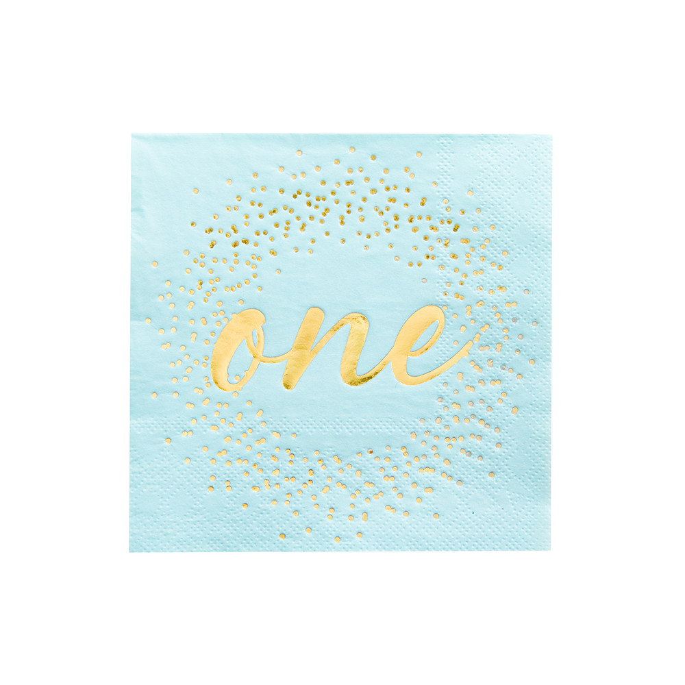 Blue Onederland Cocktail Napkins