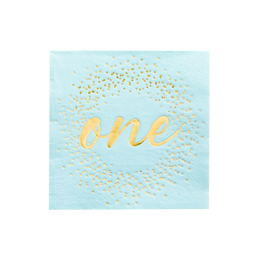 Blue Onederland Cocktail Napkins