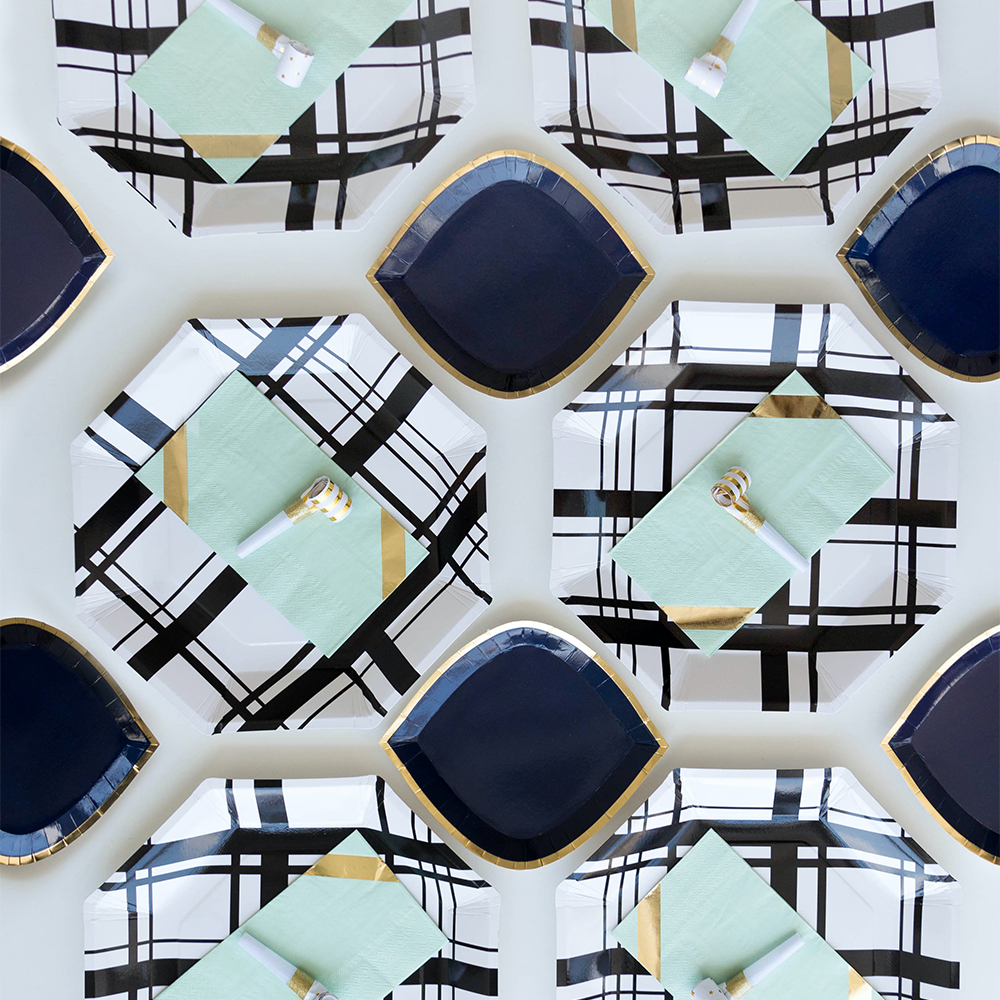 Posh Denim Jorts Dessert Plates