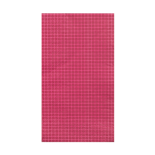 Magenta Grid Print Guest Napkins