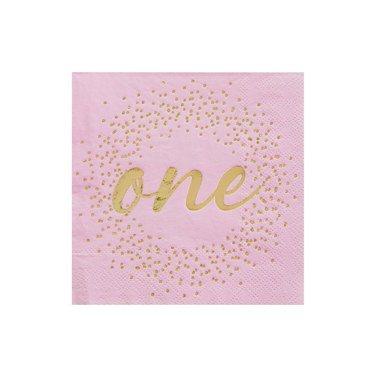 Pink Onederland Cocktail Napkin