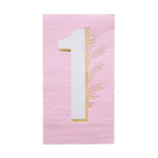 Pink Onederland Dinner Napkins