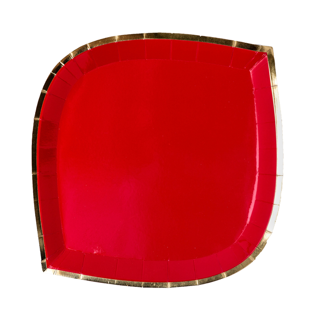 Posh Ruby Kiss Dinner Plates