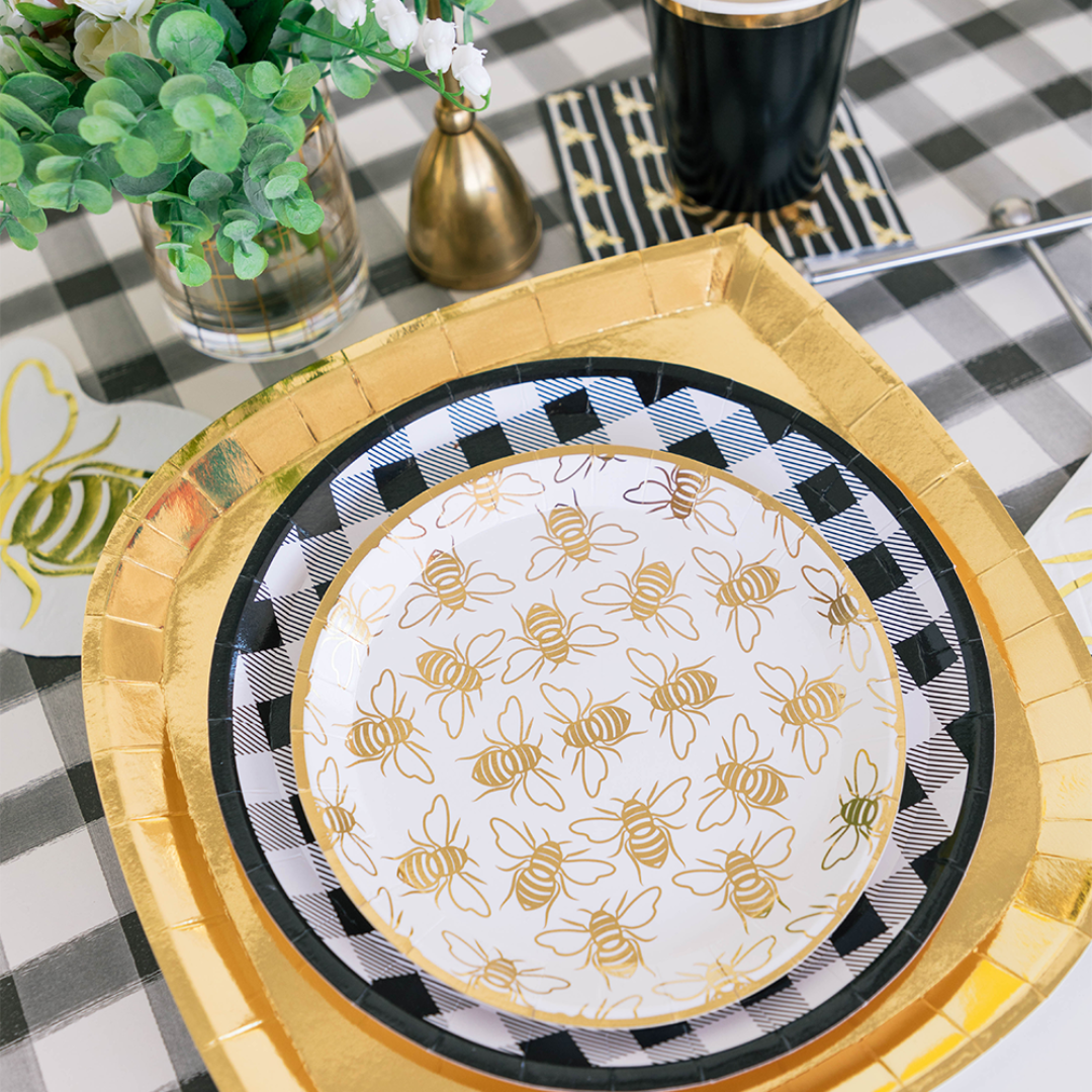 Hey, Bae-Bee Gingham Dinner Plates