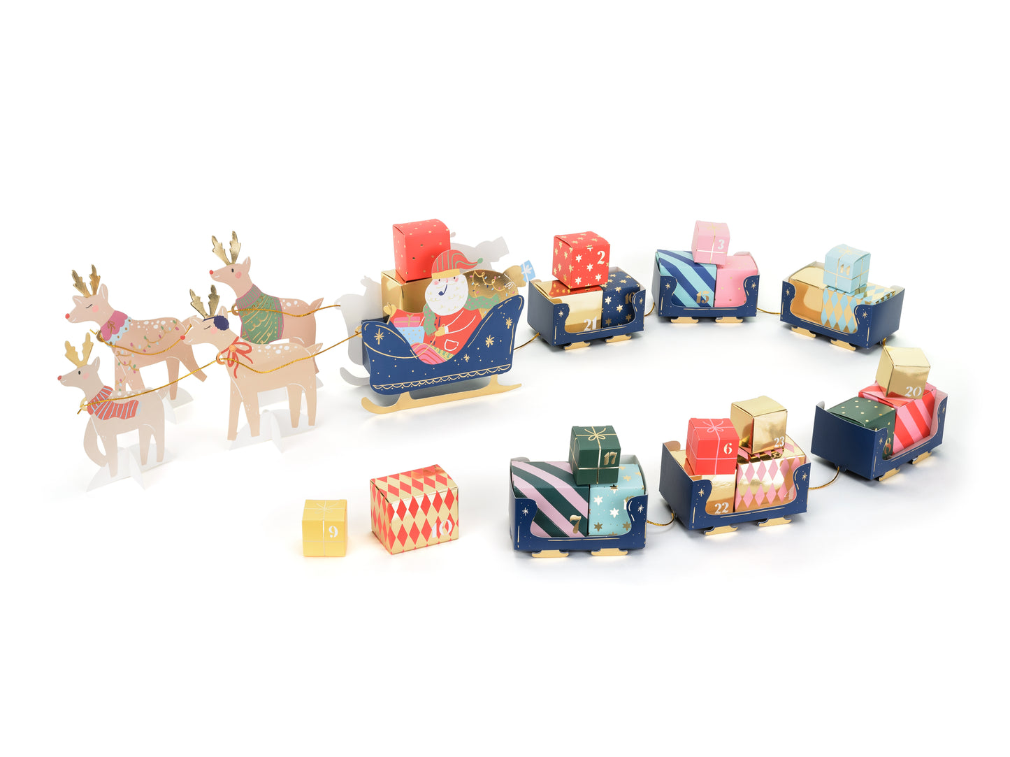 ADVENT  CALENDAR SANTA'S SLED