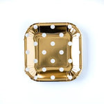 Gold Polka Dots Dessert Plates
