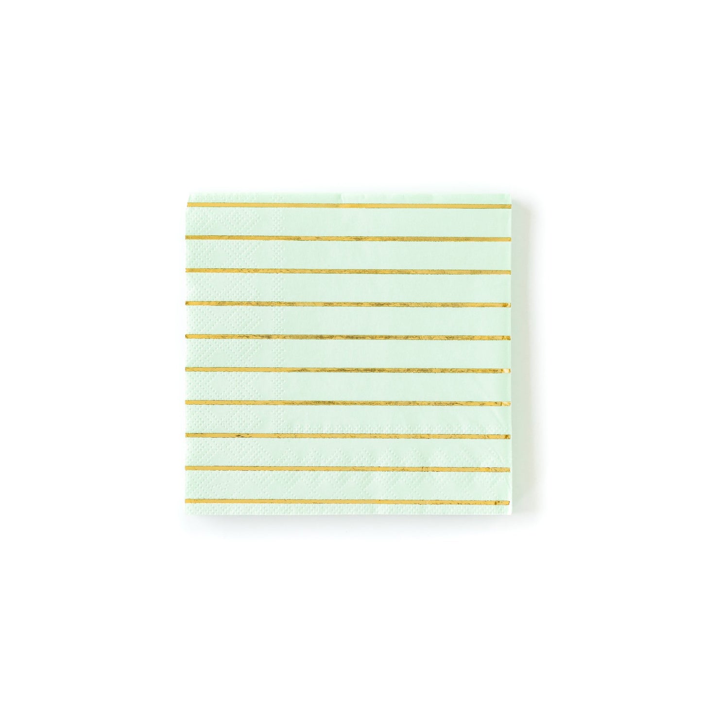 MINT STRIPED COCKTAIL NAPKINS