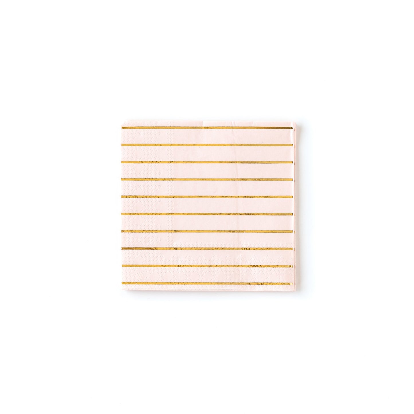 BLUSH STRIPED COCKTAIL NAPKINS