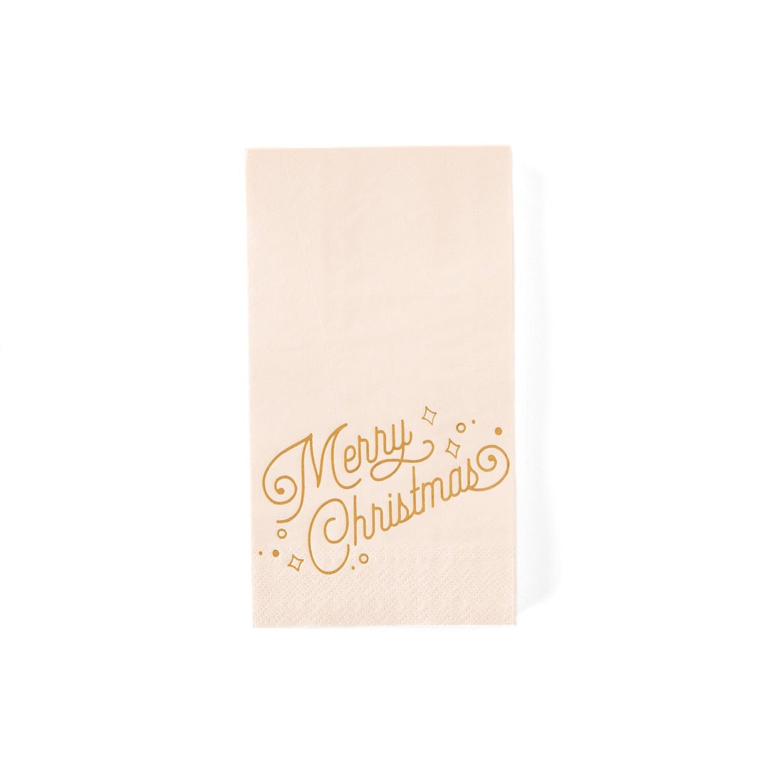 BLUSH MERRY CHRISTMAS DINNER NAPKIN