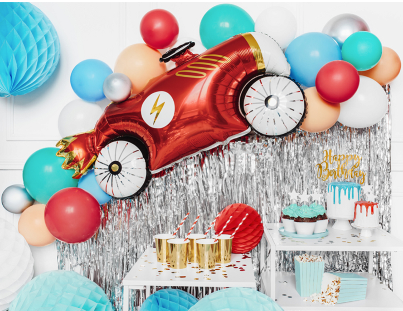 FAST RACE CAR FOIL BALLOON 36"