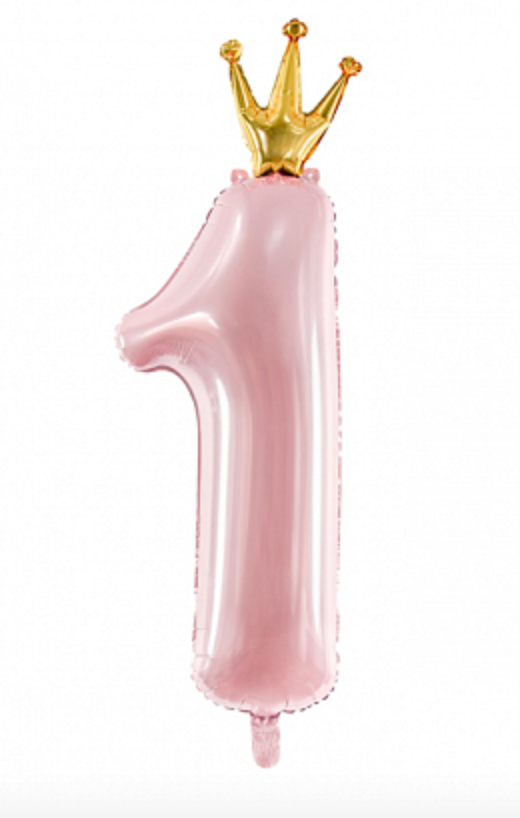 PINK FOIL NUMBER ''1'' BALLOON