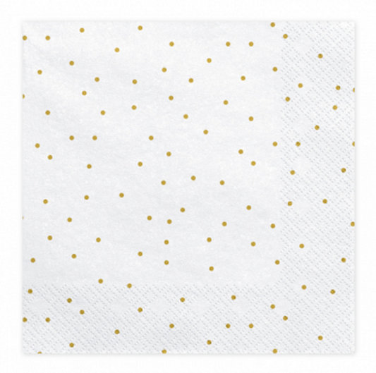 White Dotted Dinner Napkin