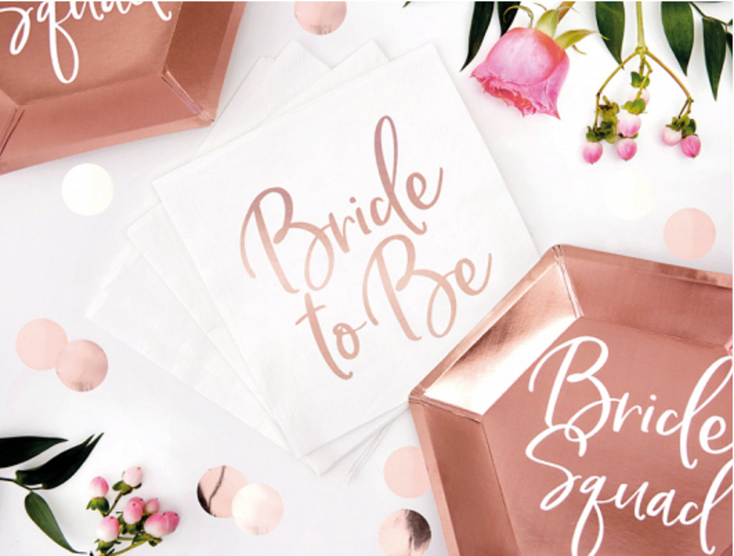 Bride to be Rose Gold Napkins