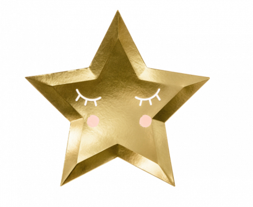 Gold Litle Star Dessert Plates