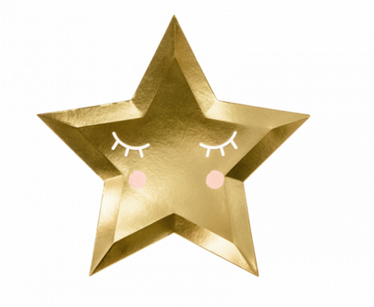 Gold Litle Star Dessert Plates