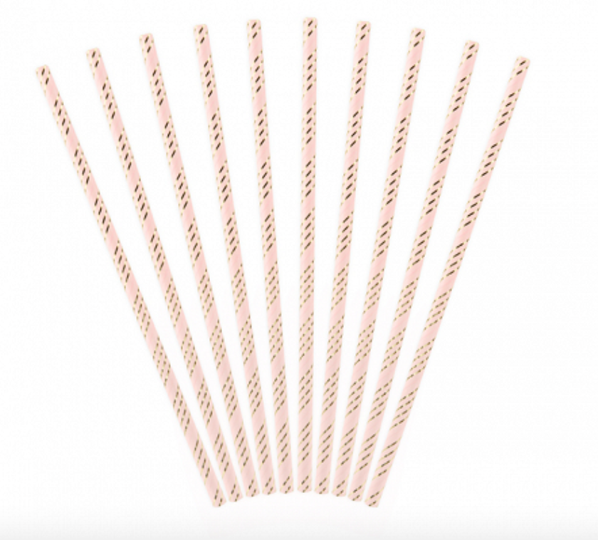 Light Pink Paper Straws