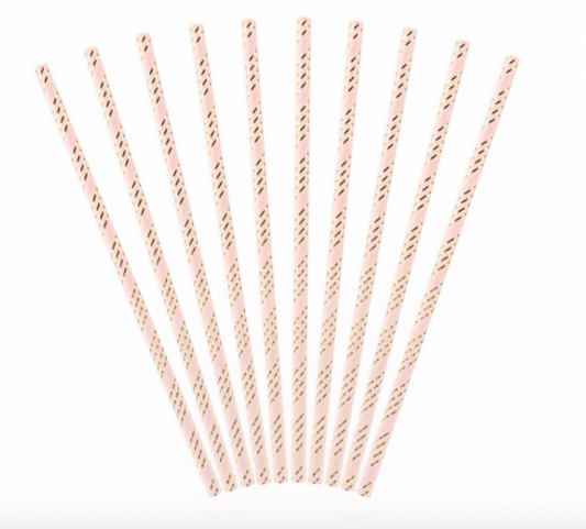 Light Pink Paper Straws