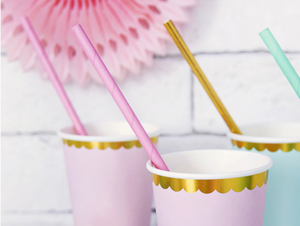 Hot Pink Paper Straws