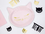Pink Cat Dessert Plates
