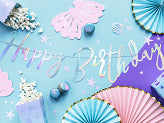 Iridescent Happy Birthday Banner