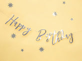 Silver Happy Birthday Banner