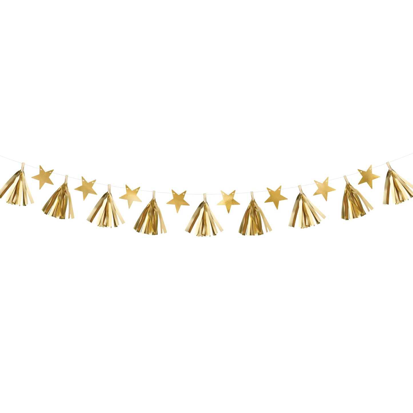 GOLD STAR & TISSUE GARLAND