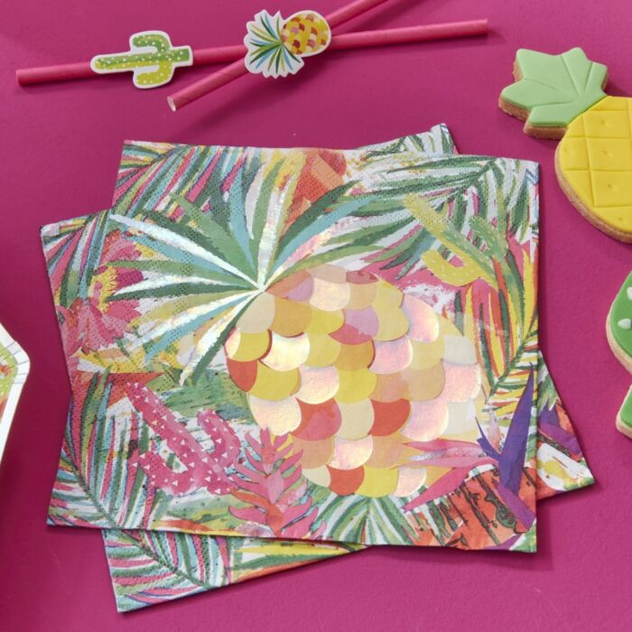 Iridescent Pineapple Dinner Napkins