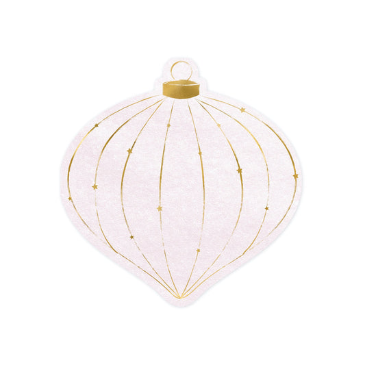 PINK & GOLD CHRISTMAS BAUBLE  COCKTAIL NAPKINS