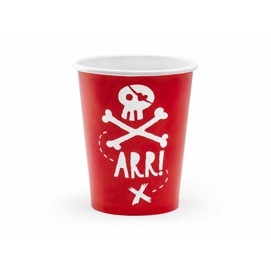 RED PIRATE PAPER CUPS