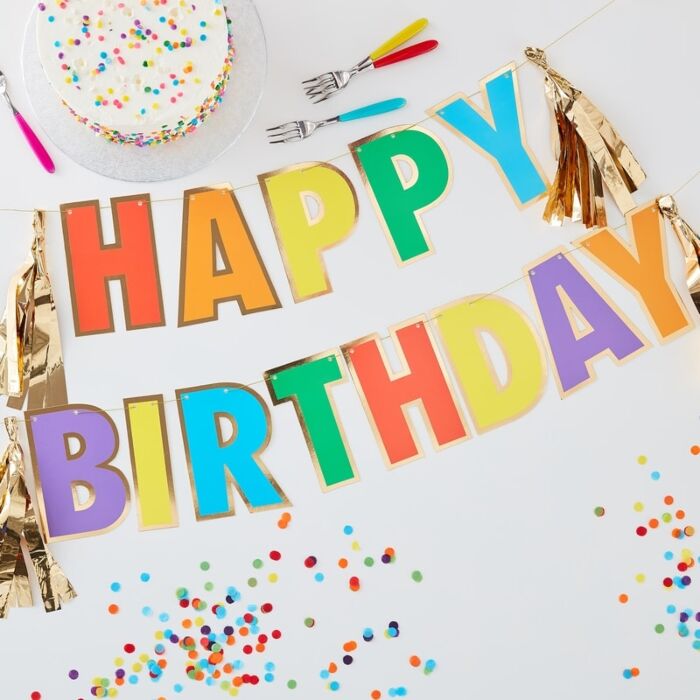 RAINBOW HAPPY BIRTHDAY BUNTING