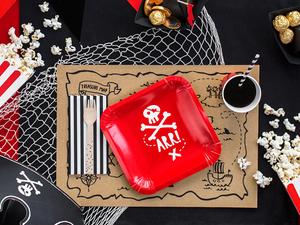 Red Pirate Dessert Plates