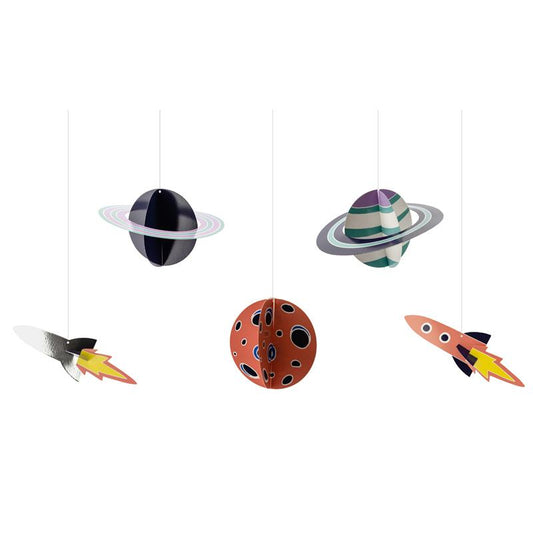 SPACE PARTY HANGING DECORATIONS